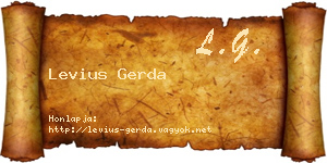 Levius Gerda névjegykártya